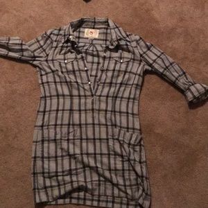 French connection button down dress